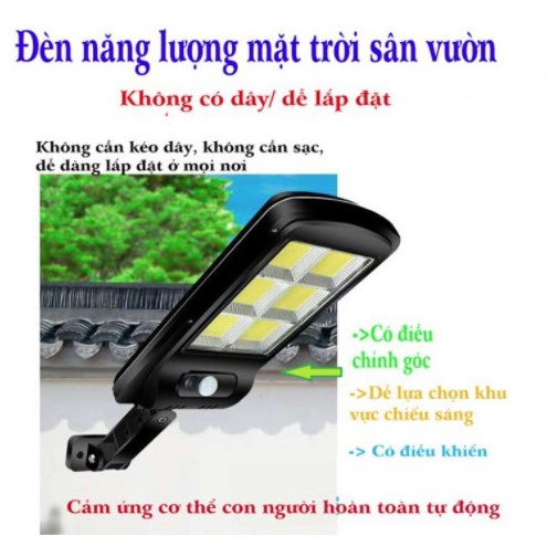 Đèn năng lượng mặt trời sân vườn solar light chống bão 150W