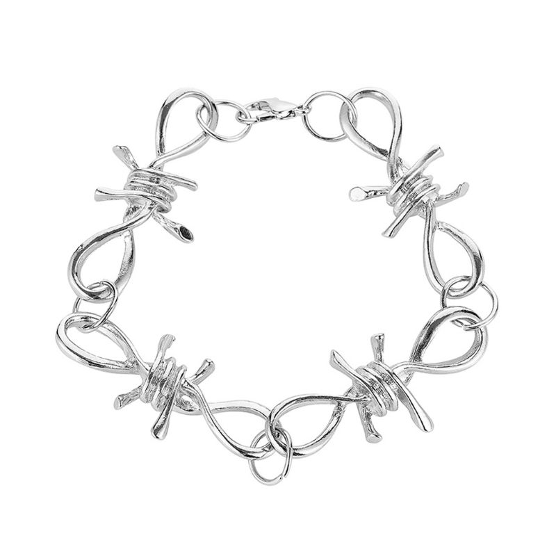 Bộ Trang Sức Dây Chuyền + Vòng Tay + Bông Tai Hình Dao Lam Độc Đáo