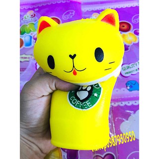 SQUISHY CỐC COFFE MÈO