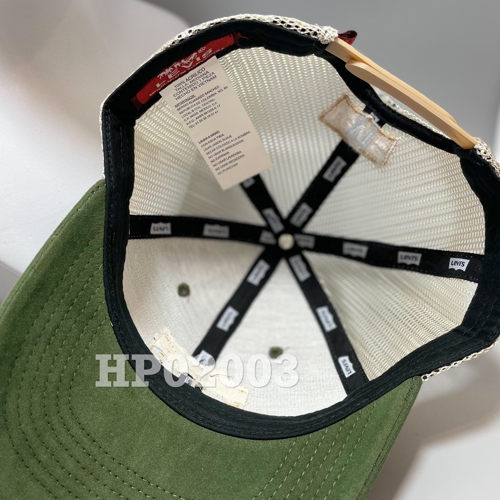 Nón kết Mũ lưỡi trai lưới kaki Cotton nhung Mesh Cap LV nam nữ thoáng khí màu xanh HP02003