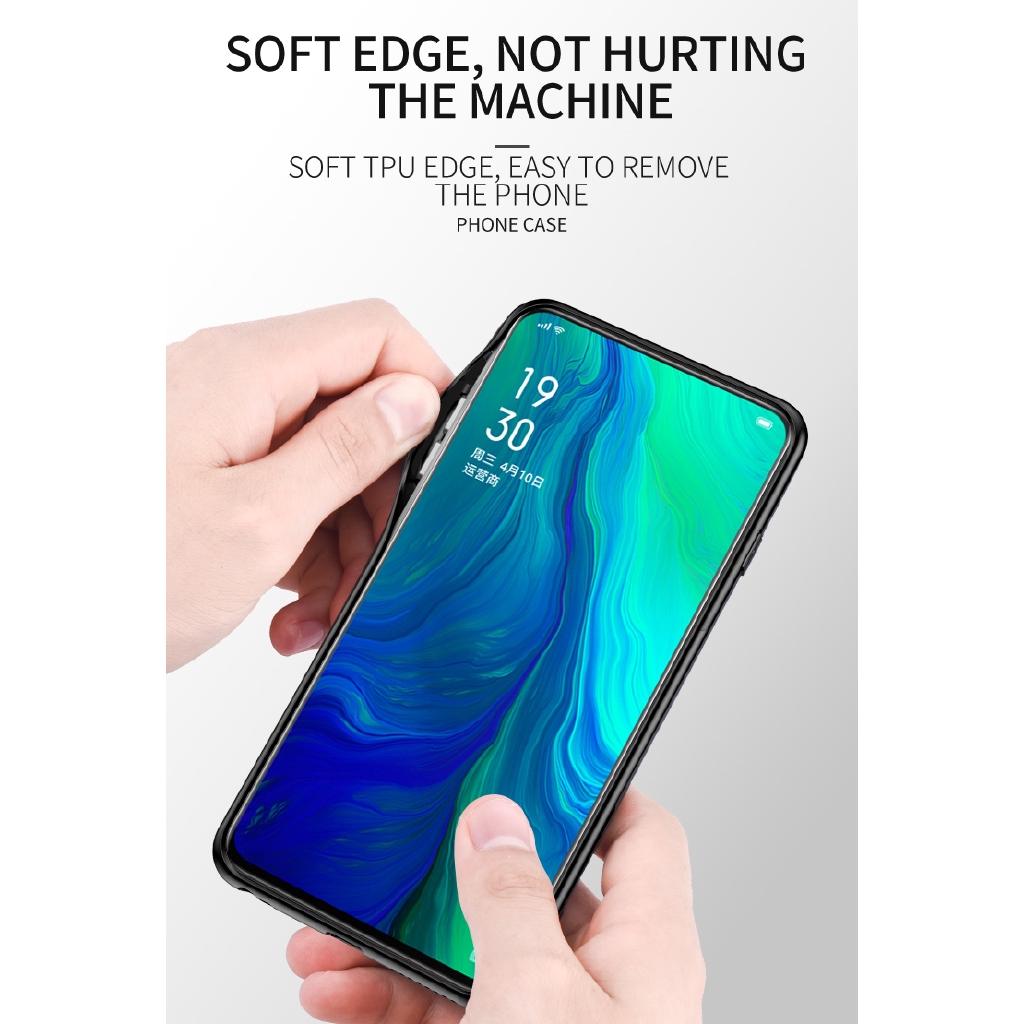 Oppo Reno 2 Reno 2F 2Z Reno 10x zoom Vải Vải Vải Vải Da Mềm Ốp Lưng Chống Sốc