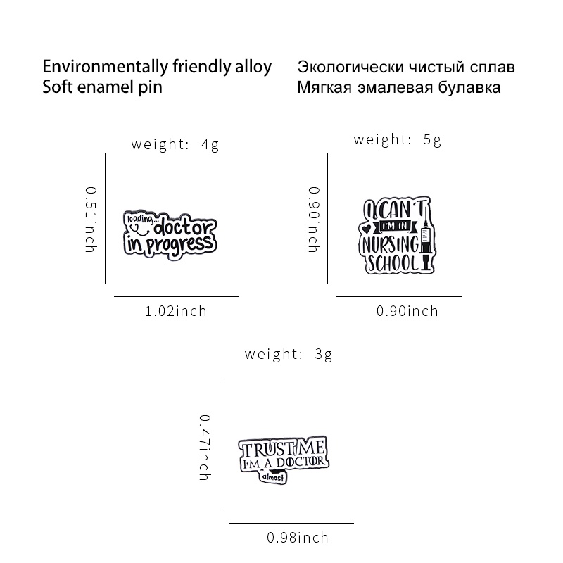 Ghim Cài Áo Hình Chữ Y Bác Sĩ/Y Tá Vui Nhộn Dùng Làm Quà Tặng Bạn Bè