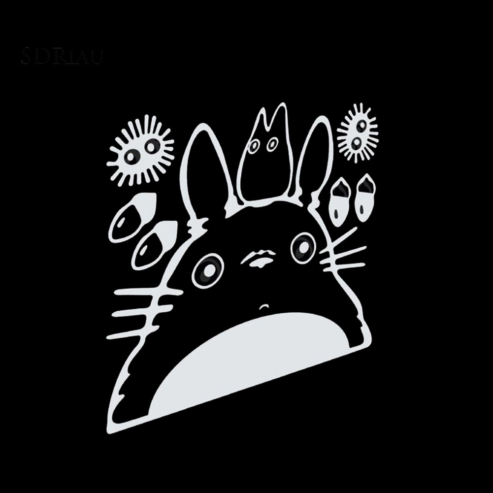Decal hình Totoro dán trang trí thân xe oto &amp; xe tải chân mày