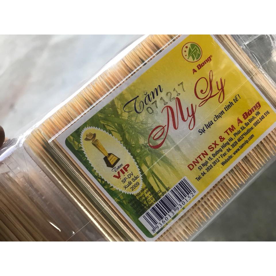 combo 10 hộp Tăm nhọn hai đầu hộp mica Myly Á Đông 10 hộp 600g