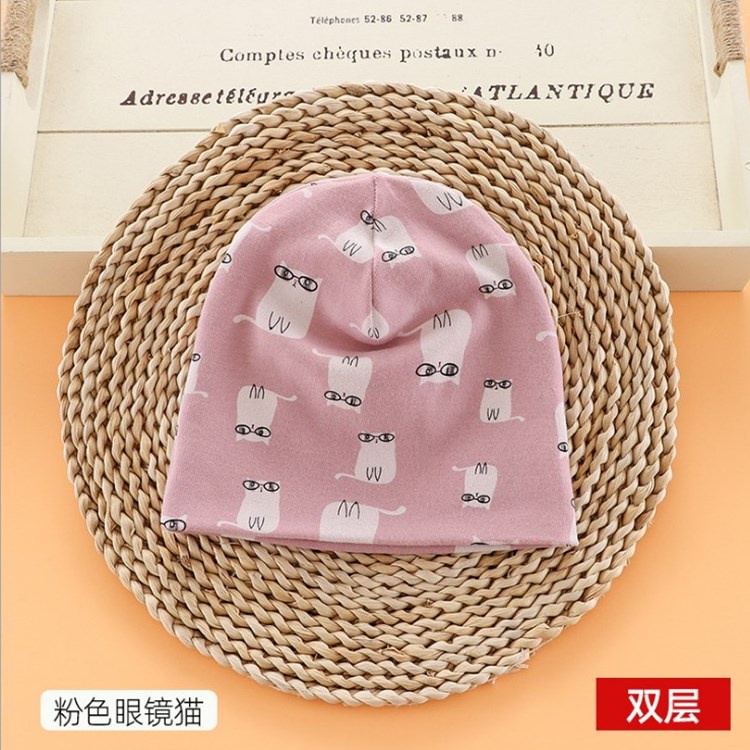 Mũ cotton len  2 lớp cho bé trai, bé gái mùa thu đông, hàng siêu đẹp