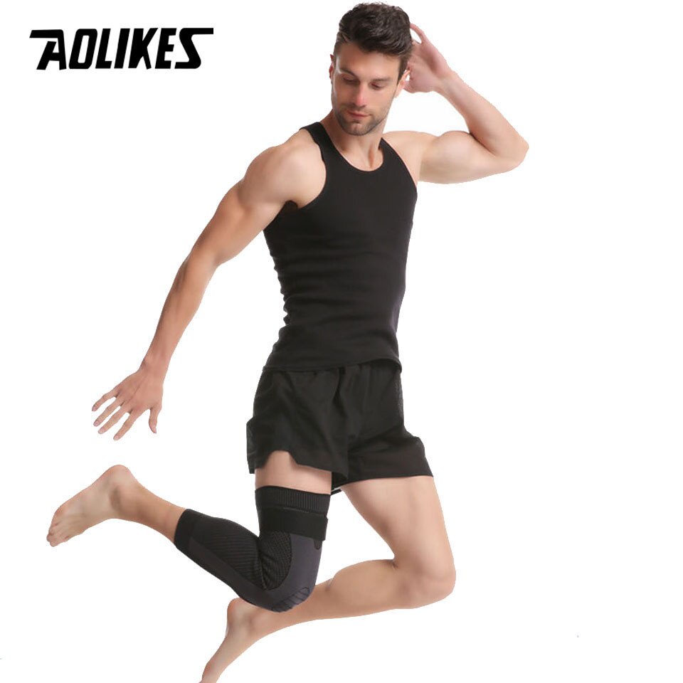 Bộ 2 bó gối thể thao loại dài AOLIKES A-7815-2 Elastic compression sports knee pads