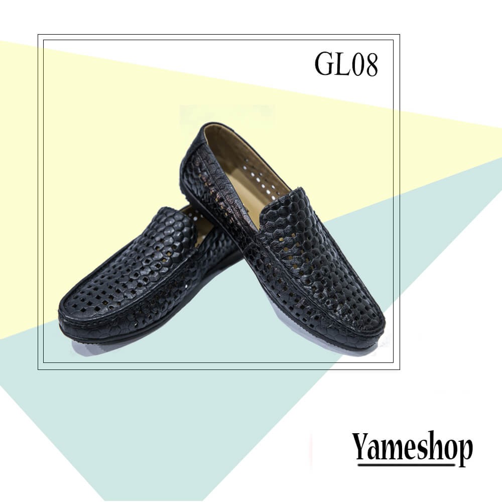 Giày da bệt mùa hè GL08-Giày da lười mùa hè(Tặng 1 đôi lót giày/sp)