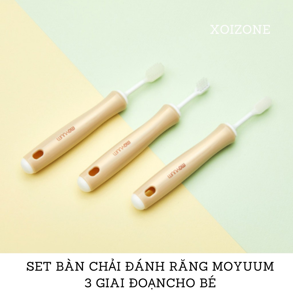 Set bàn chải đánh răng 3 giai đoạn Moyuum Hàn quốc cho bé thumbnail