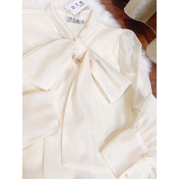 Sunny Top - Áo voan tơ cổ buộc nơ