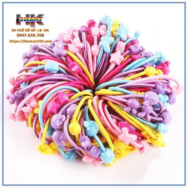 Túi 50 chun buộc tóc cho bé