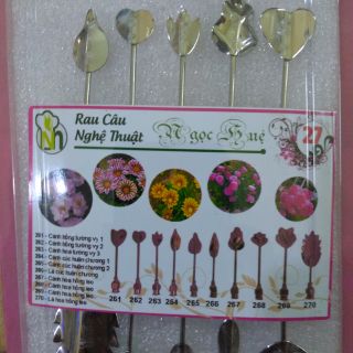 Dụng cụ làm thạch rau câu 3D Ngọc Huệ (Bộ số 27 - hoa hồng tường vy, hồng leo, cúc huân chương)