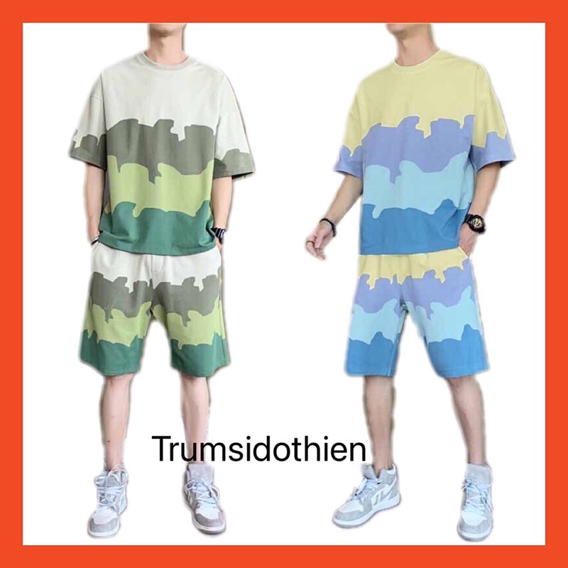 Đồ bộ nam Loang Tầng chất thun lạnh Unisex đủ size nam nữ mặc nhà đi chơi du lịch phong cách cực cool