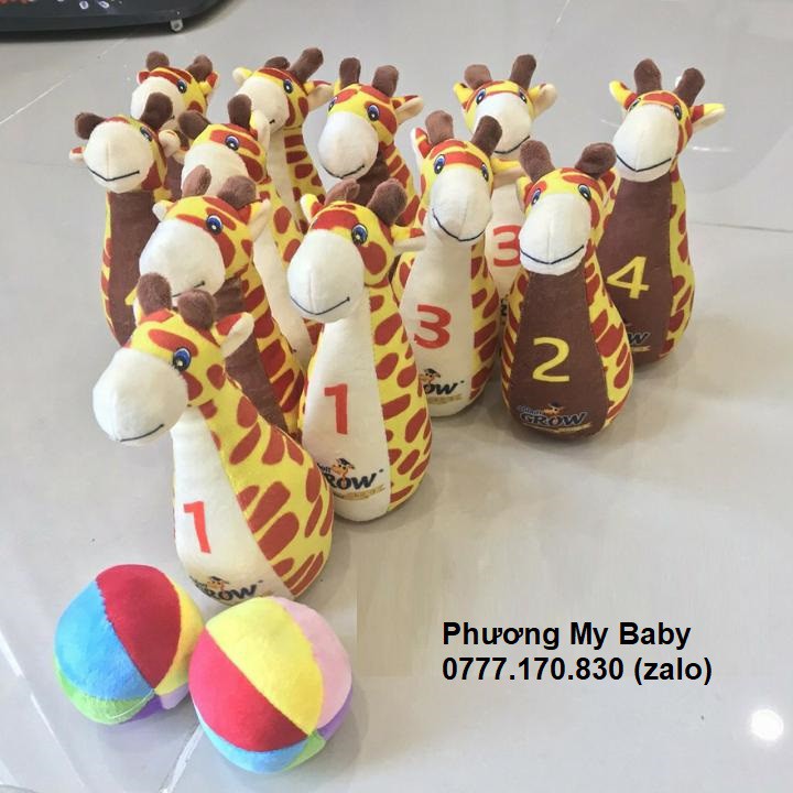 đồ chơi bowling thú bông cho bé - đồ chơi bowling