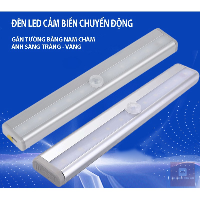 Đèn led cảm biến chuyển động (tặng 4 pin) - gắn cầu thang - tủ quần áo