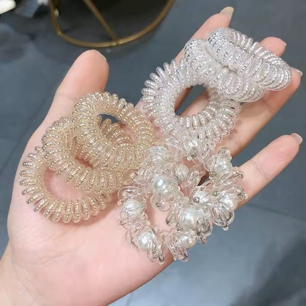 Dây Cột Tóc Cao Su Đính Hạt Ngọc Trai Thời Trang Hàn Quốc Cho Nữ