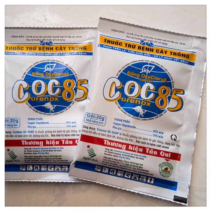 10 gói Coc 85 đặc trị chết nhanh thán thư gỉ sắt hại cây trồng