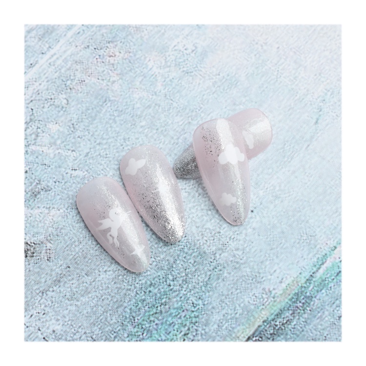 Miếng Dán Trang Trí Móng Tay Siêu Mỏng Họa Tiết Đám Mây / Trái Tim 3D