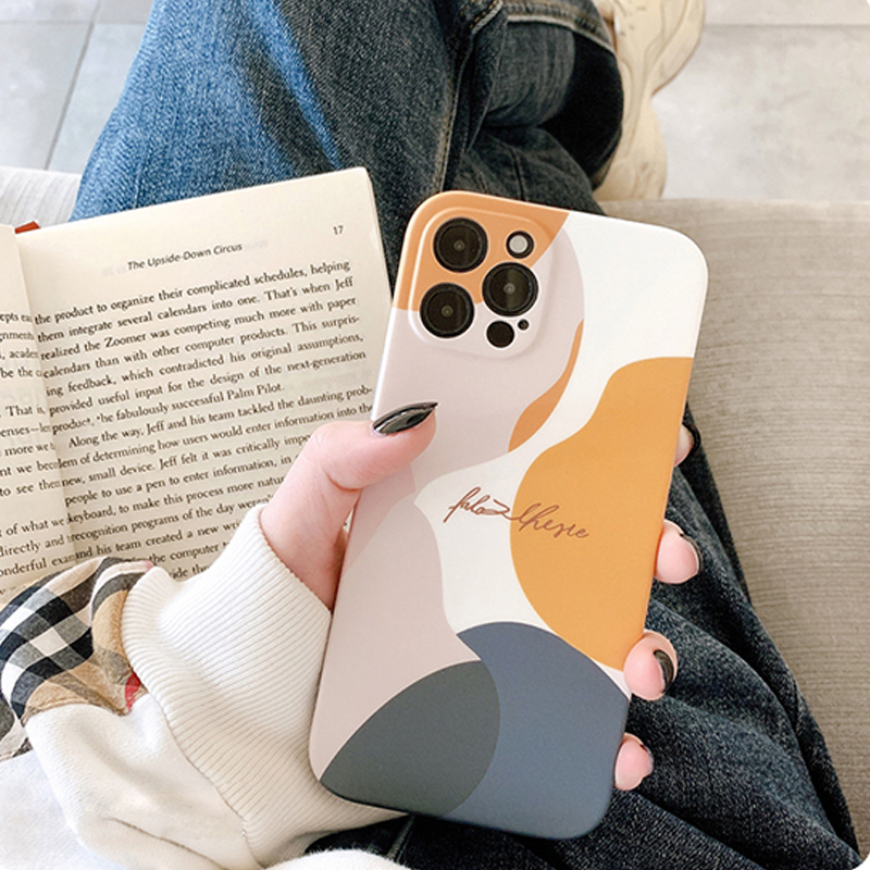 Ốp điện thoại dẻo họa tiết hình học cổ điển có khung bảo vệ camera cho IPHONE 12 11 PRO MAX X XS MAX XR 8 7 PLUS | BigBuy360 - bigbuy360.vn