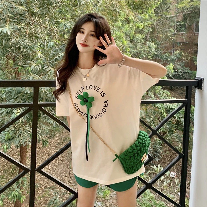 Áo Thun Ngắn Tay In Hình Thời Trang Hàn Quốc Cá Tính