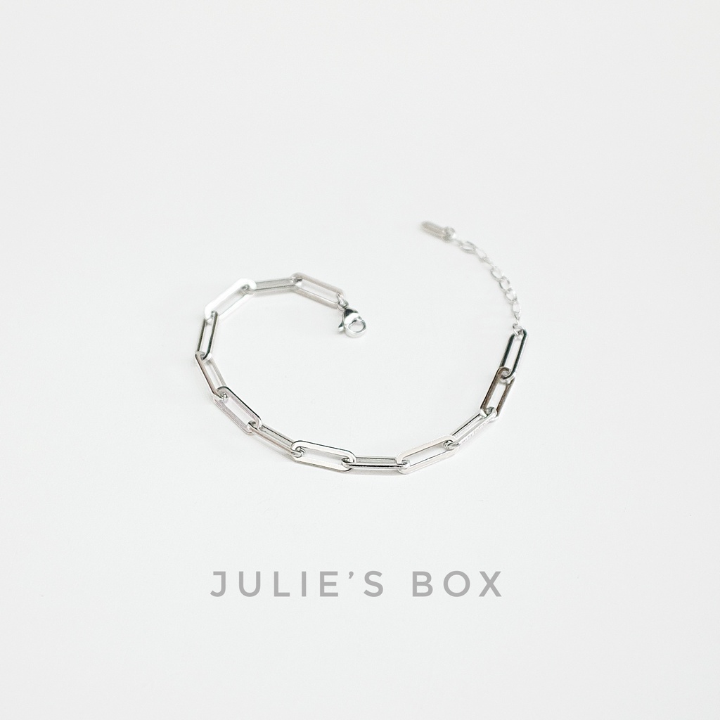 Vòng Tay Titan Xích Vừa Basic Chain Unisex Không Đen Không Hoen Gỉ Không Phai Màu Không Ngứa Bền julies box 66 bracelet