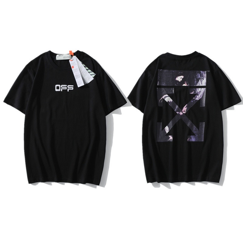 Áo Thun Tay Ngắn In Hoạ Tiết Off White Thời Trang Dành Cho Cặp Đôi