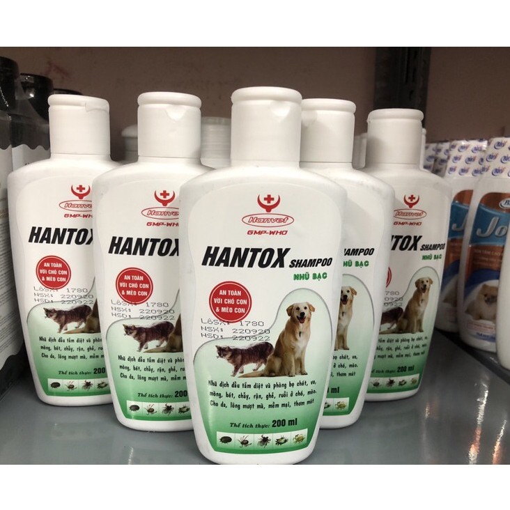 Sữa Tắm Ve Rận Bọ Chét Chó Mèo Hantox Shampoo Hanvet