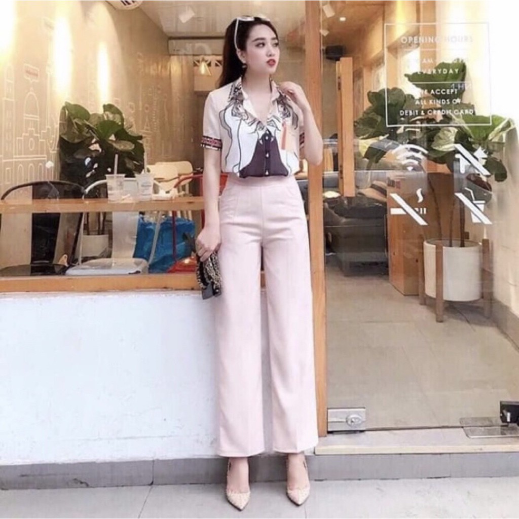 QUẦN ỐNG RỘNG NỮ CẠP KHÓA QUẦN TÂY CHẤT TUYẾT MƯA HÀNG CAO CẤP 931