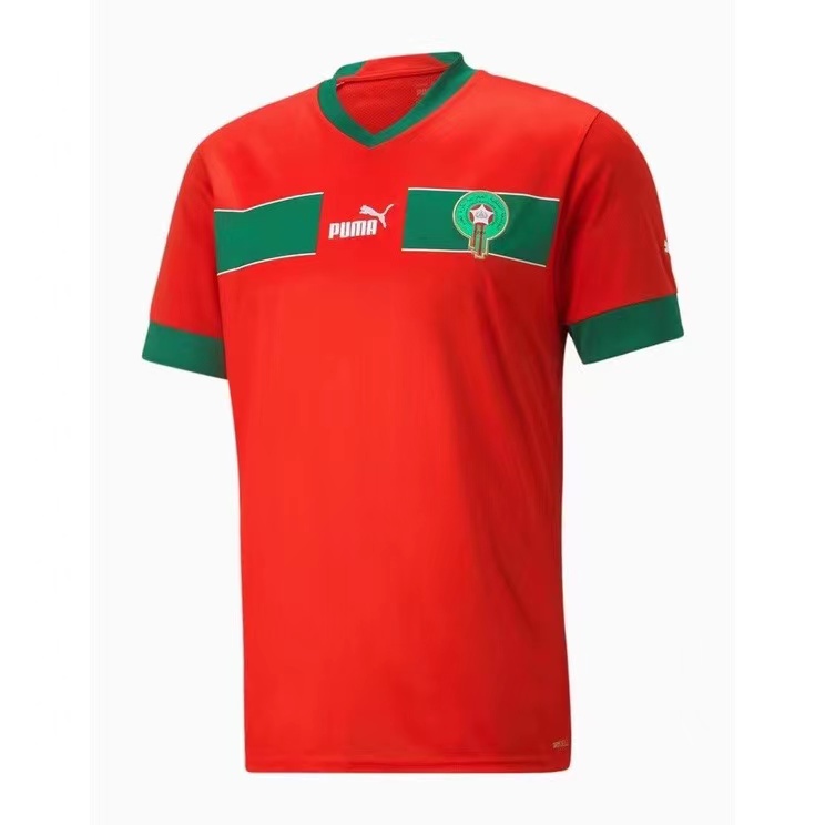 Áo Bóng Đá Số 22-23 Morocco Sân Nhà S-2XL Thời Trang 2022-23