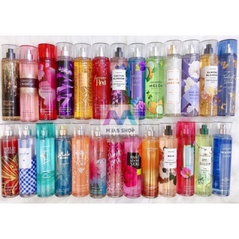 Bộ sưu tập Sản phẩm Xịt thơm lưu hương nước hoa Bath and Body Works 236ml