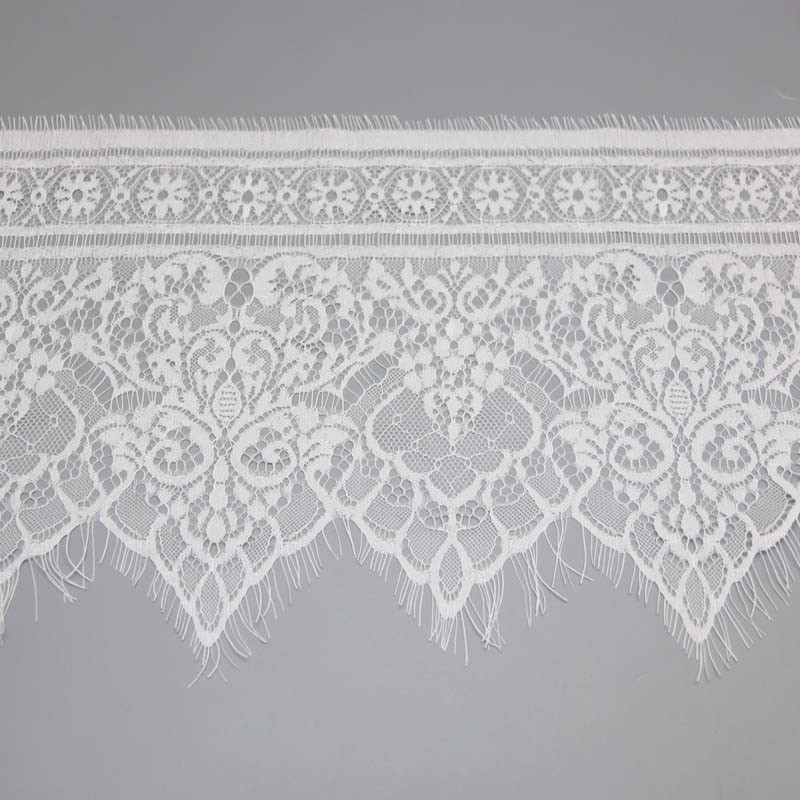 Vải ren màu trắng cao cấp dài 3m rộng 25cm