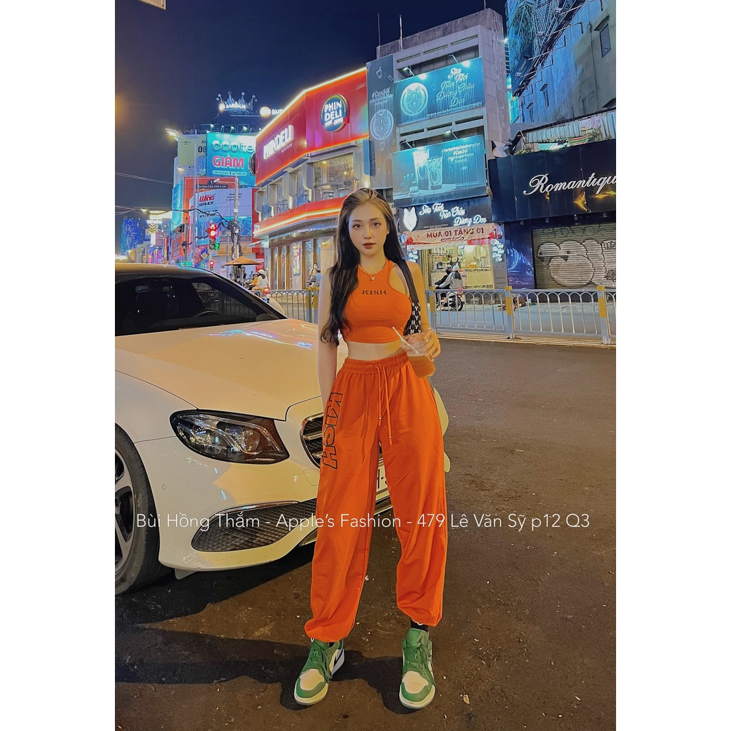 Set thể thao Kish cam đen