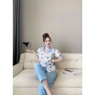 Đồ bộ kate lụa tiểu thư dễ thương size dưới 55kg