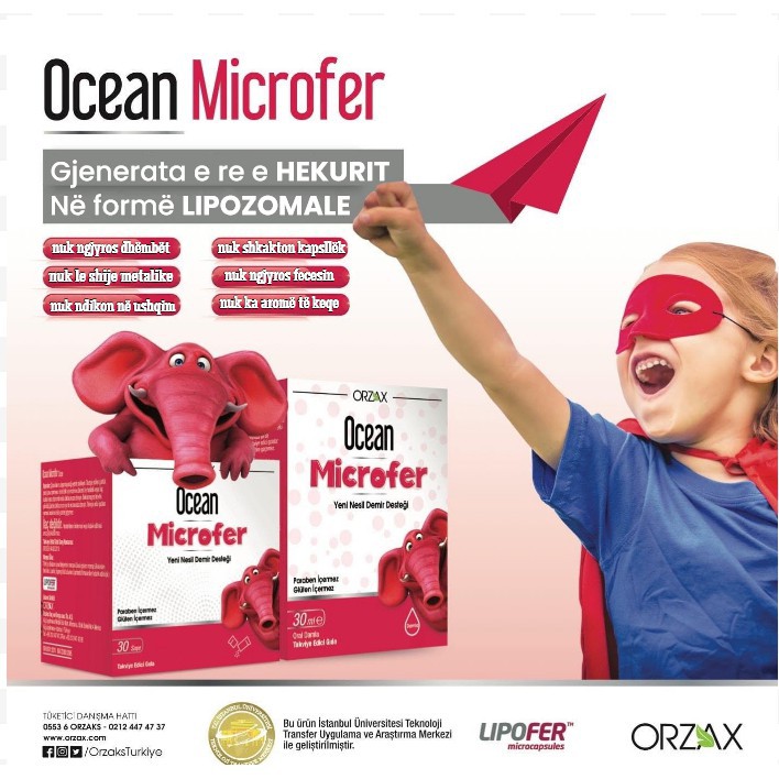 Ocean Microfer Hỗ Trợ Bổ Sung Sắt, Cải Thiện Tình Trạng Thiếu Máu Cho Cơ Thể Hộp 30ml