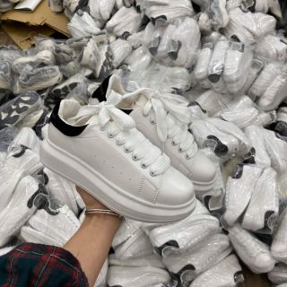 [Hàng sẵn + Full box] Giày Sneaker Trắng gót đen