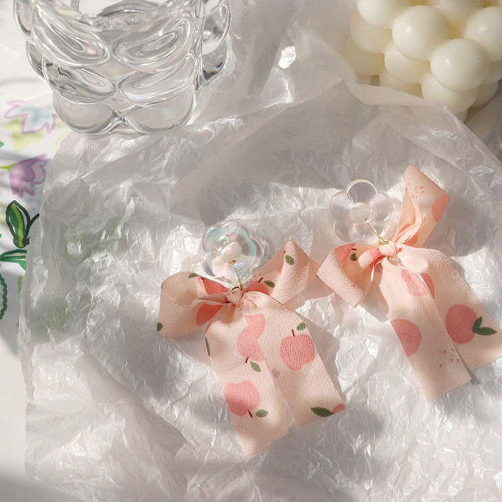 Đôi Khuyên Tai Dáng Dài Trang Trí Nơ Ruy Băng Dài Thời Trang Cho Nữ