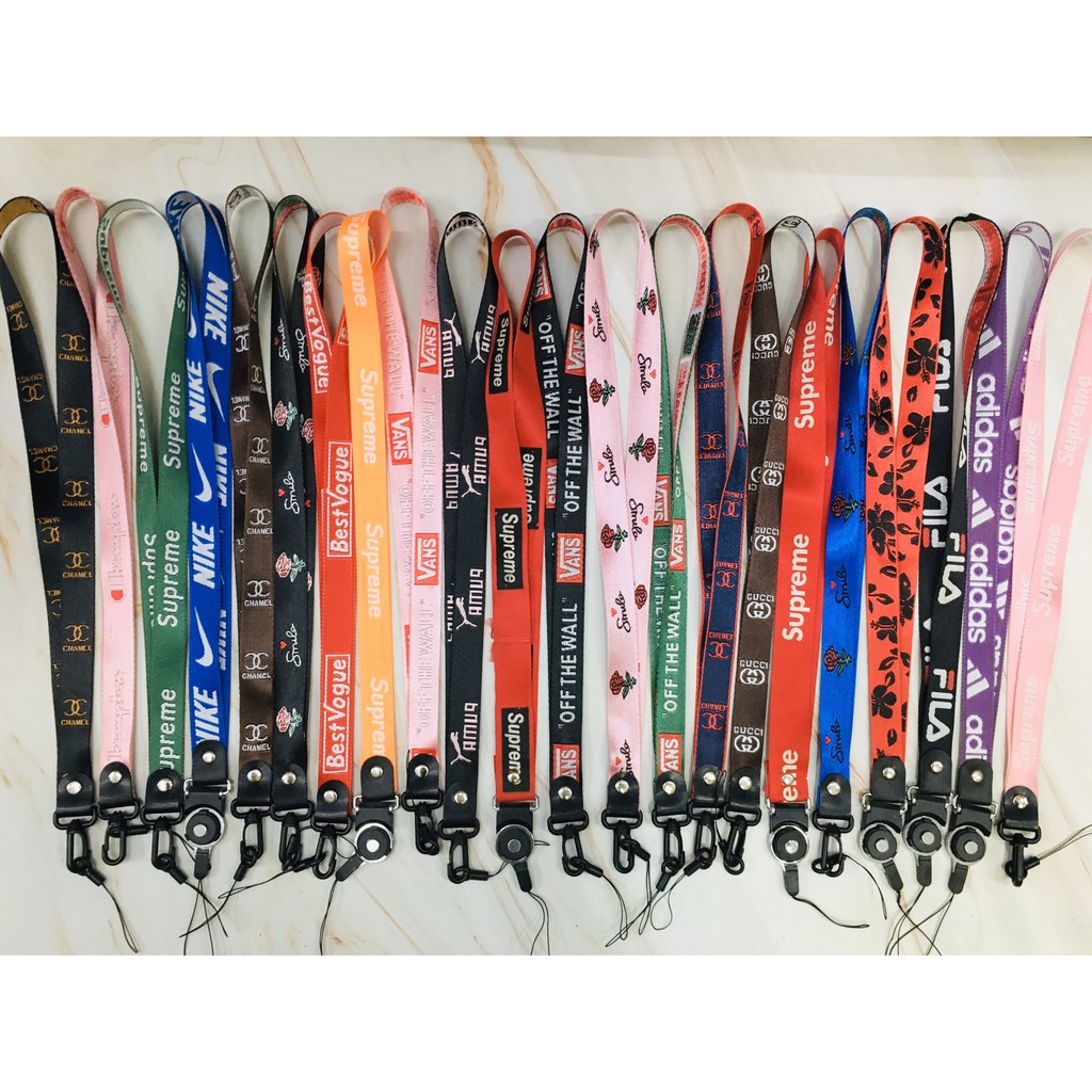 Dây đeo điện thoại vải hai mặt loại dài (phát ngẫu nhiên)
