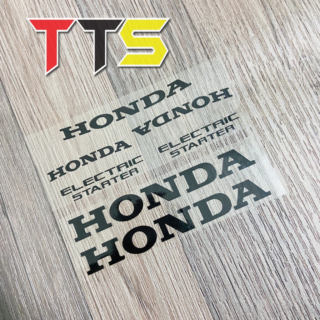 Combo 7 tem Honda Electric Starter nền trong dán nhiều dòng xe máy, xe tay ga Honda