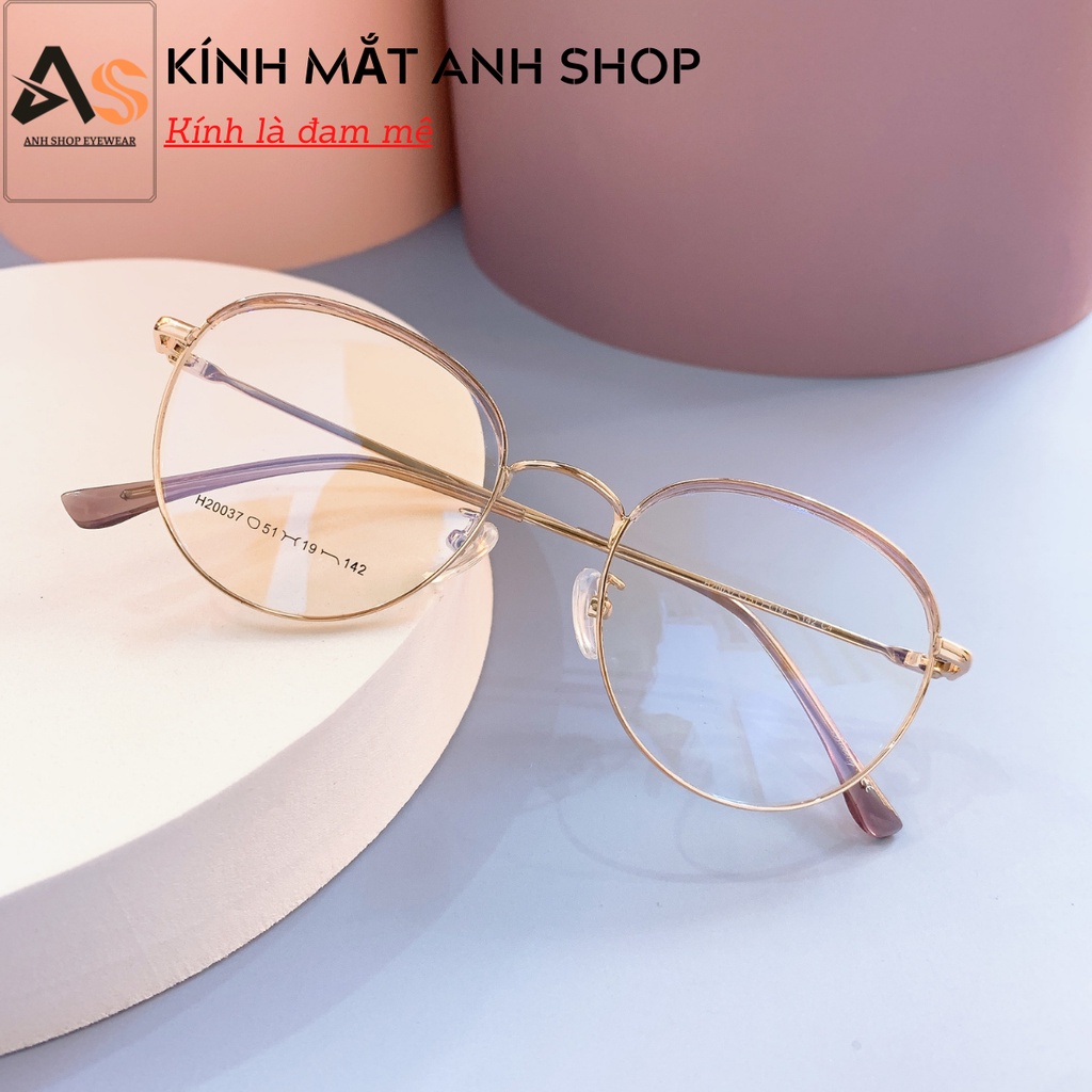 Gọng kính tròn chất liệu kim loại màu sắc đẹp nổi bật bền 20037