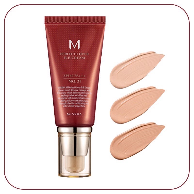 Kem Nền Che Phủ Hoàn Hảo Missha M Perfect Cover B.B Cream SPF42/PA+++ 50ml