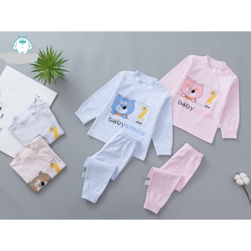 Bộ dài tay thu đông cho bé, chất cotton len cao cấp, mềm mịn, thấm hút mồ hôi