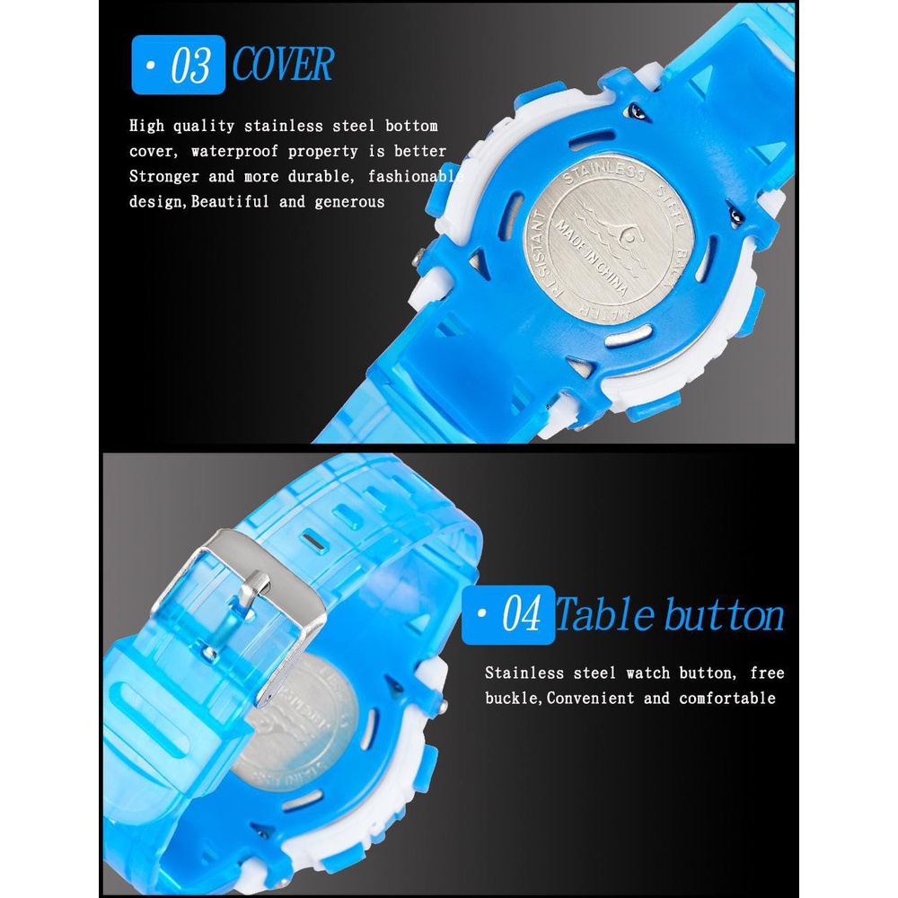 SYNOKE Fashion Popular Waterproof Children Boys Girl Digital LED Sports With Date Wrist Watch