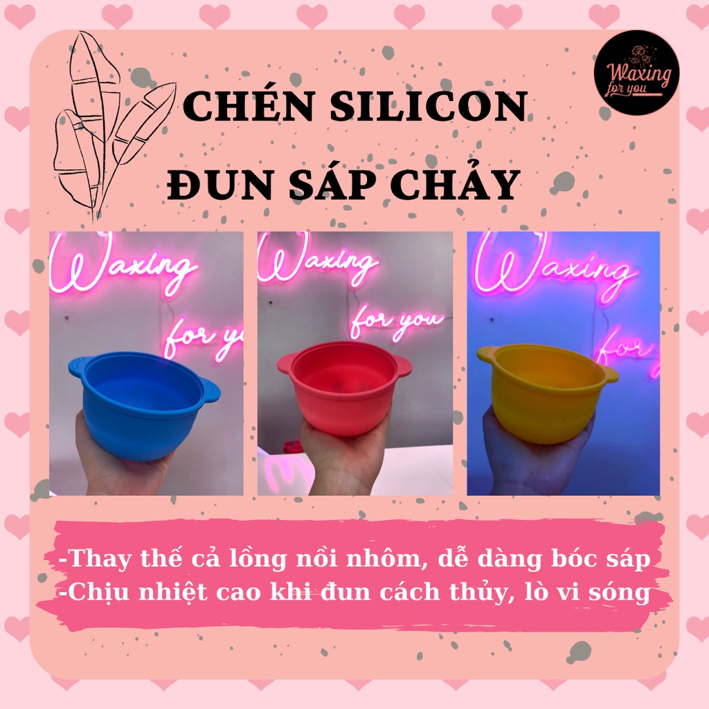 Chén silicon nấu sáp chống dính