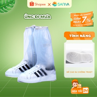 Ủng Bọc Giày Cao Cổ Đi Mưa Có Đế Thông Minh Chống Trơn Trượt Cao Cấp Freesize Từ Size 41 Trở Xuống