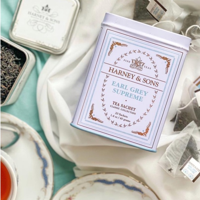 [Hàng Mỹ date 2023]Trà bá tước Earl Grey Supreme Harney and Sons hộp tin trắng | BigBuy360 - bigbuy360.vn