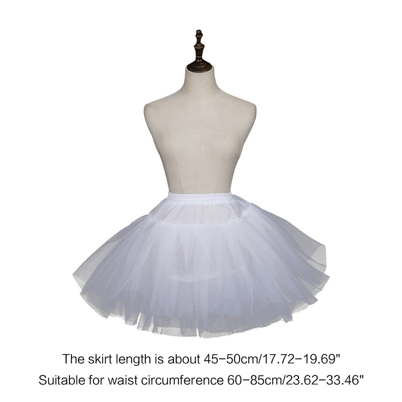 Run Đầm Petticoat Vải Tuyn Không Gọng Cho Bé Gái