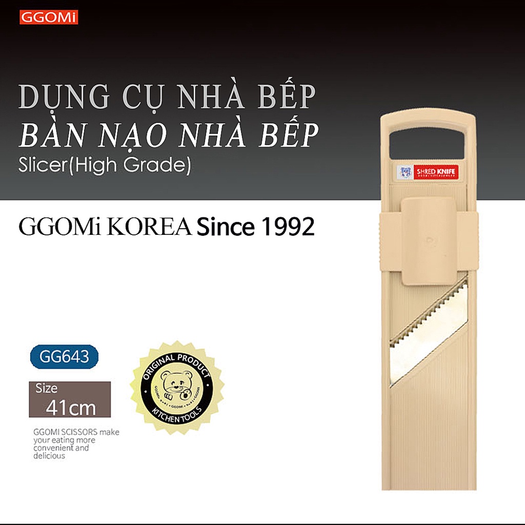 [HÀNG CHÍNH HÃNG]Bàn nạo nhà bếp bằng nhựa ABS dài 41cm, lưỡi bằng thép không gỉ an toàn của GGO0Mi Hàn Quốc GG643