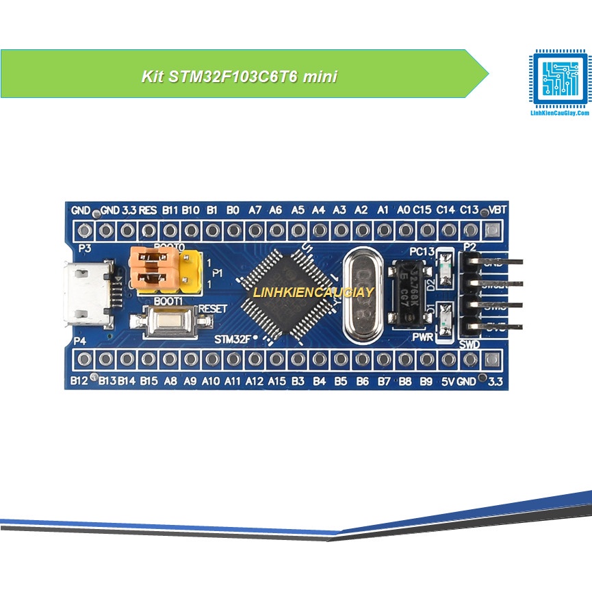 Kit Lập trình STM32F103C6T6 mini dùng cho điều khiển tự động hóa
