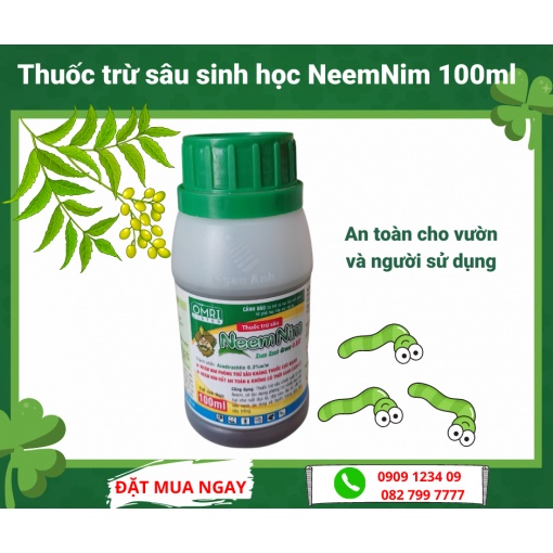Chiết xuất sinh học trừ sâu Neem Nim chai 100ml