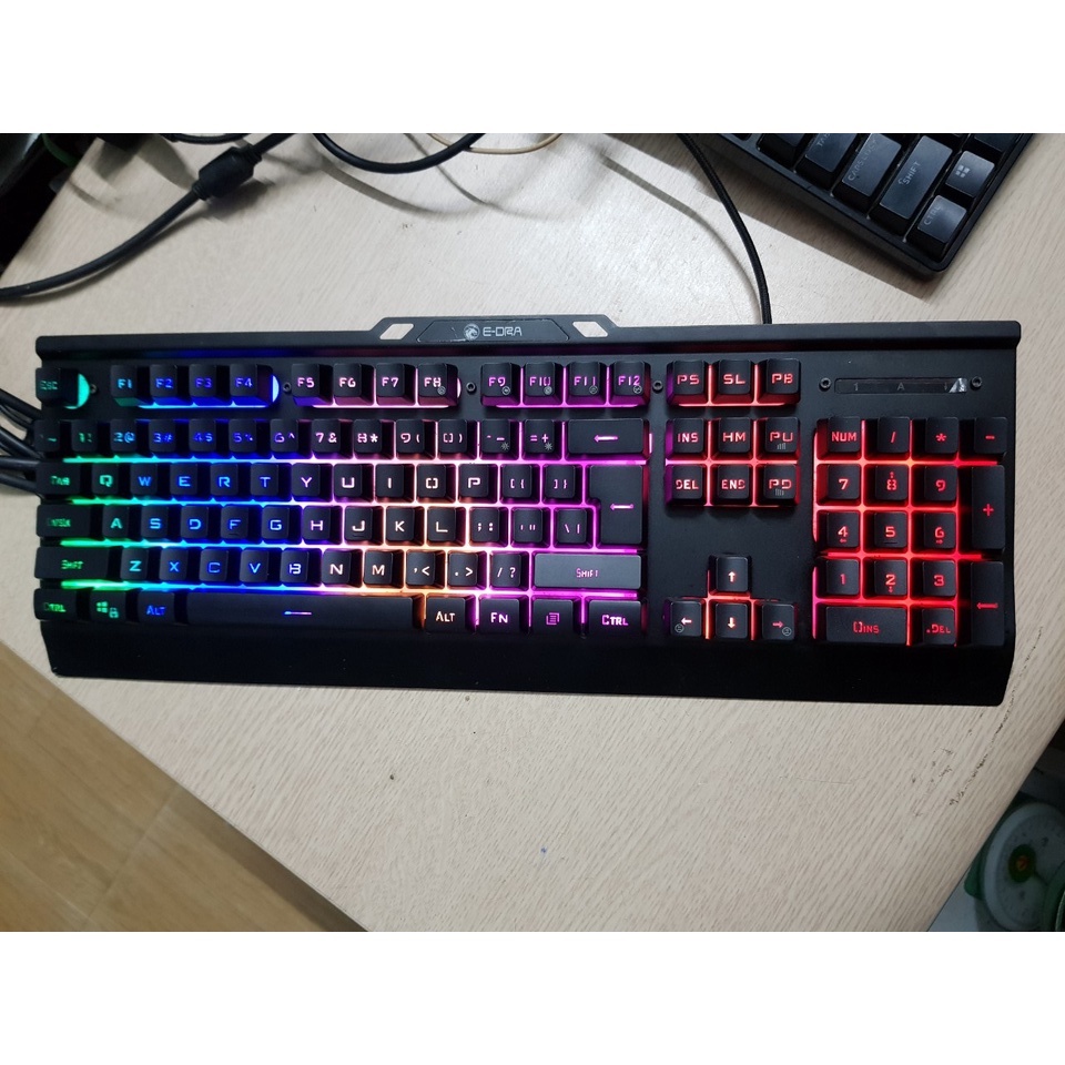 Bàn phím giả cơ E-Dra EK701 LED RGB cũ dùng tốt - Bàn phím gaming E-Dra EK701