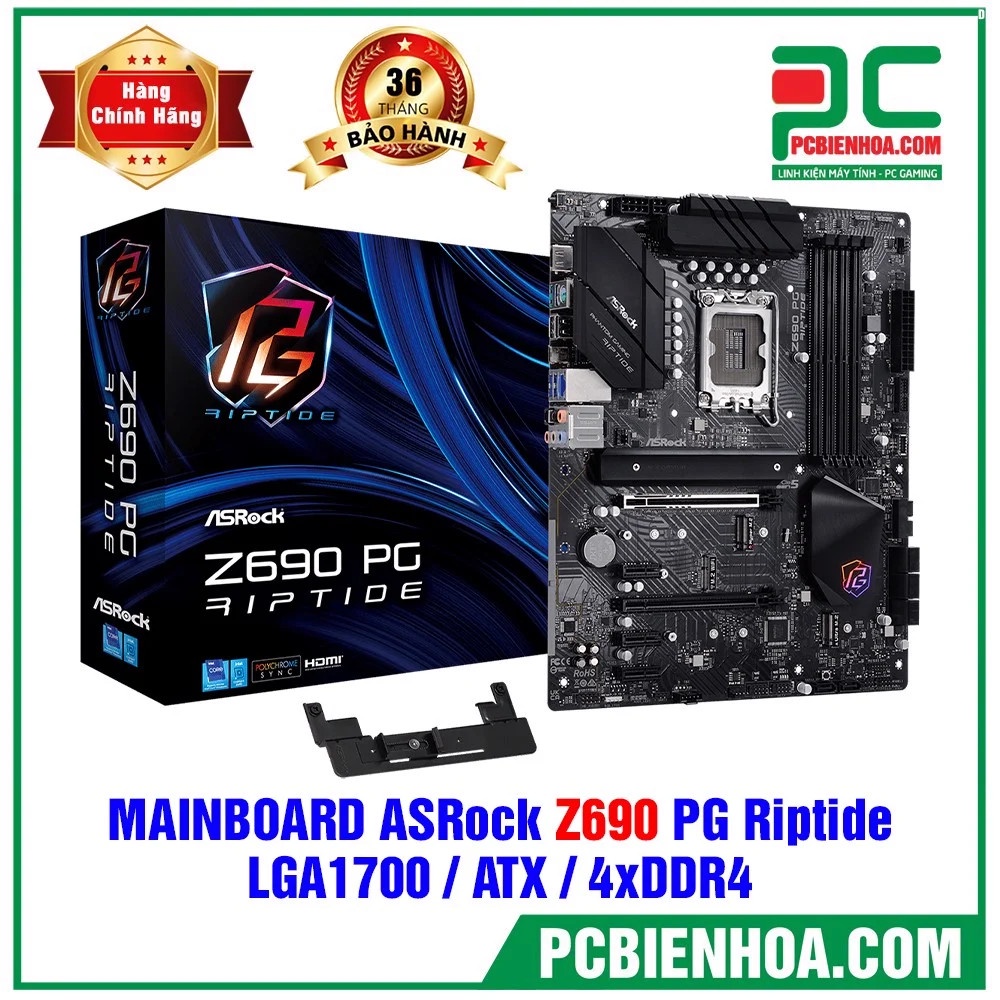 MAINBOARD ASROCK Z690 PG RIPTIDE (DDR4) ( LGA1700 / ATX / 4XDDR4 )